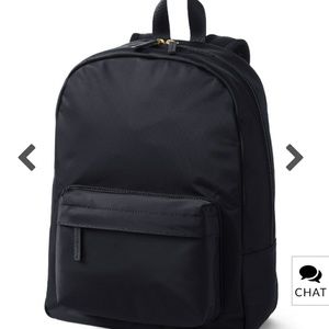 Lands End Black Nylon Backpack
